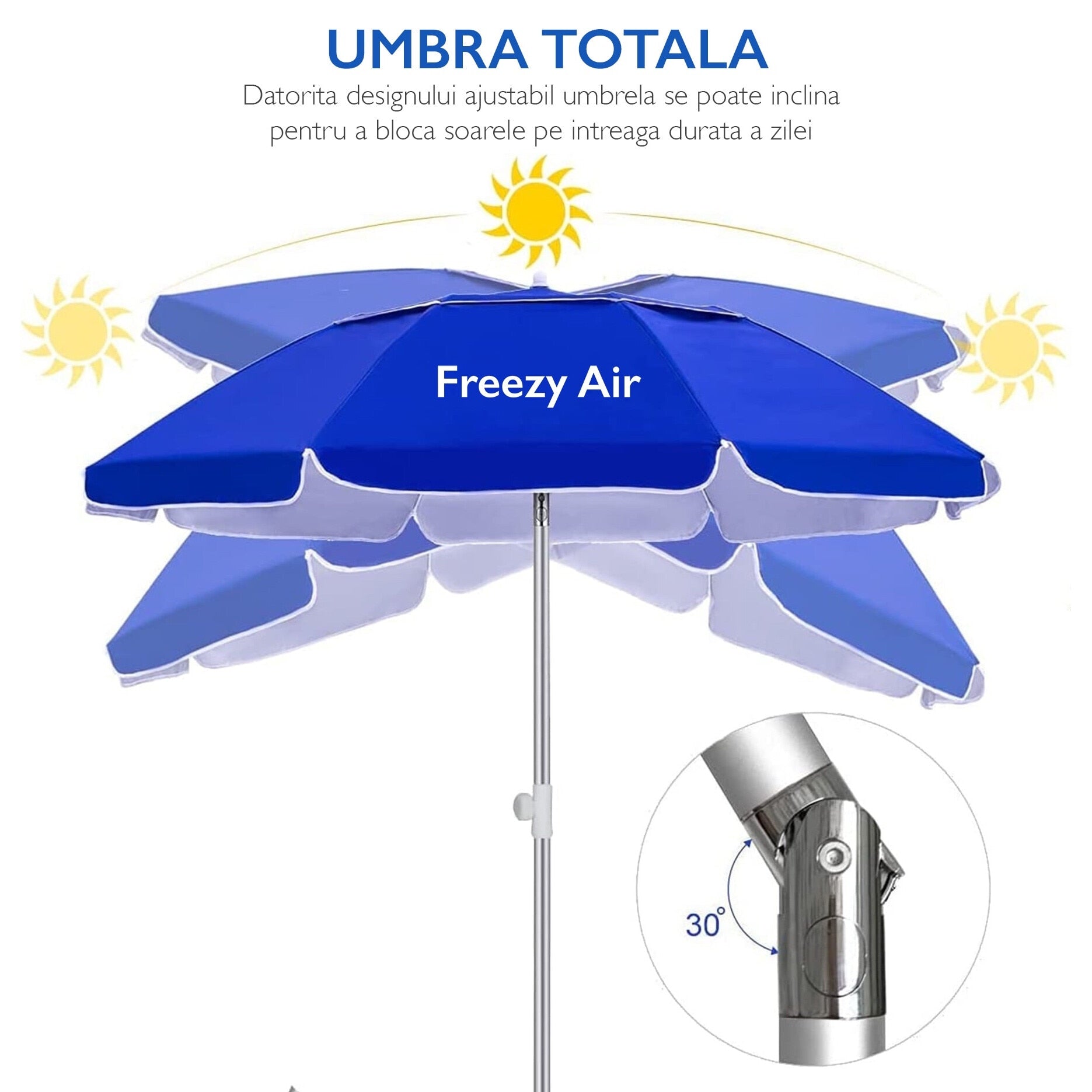 Umbrela de Plaja Freezy Air AquaShade Umbrela de Plaja Freezy Air AquaShade